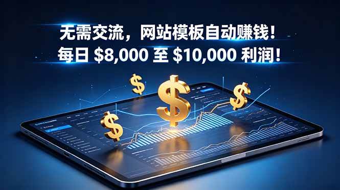 (18854期)无需交流,网站模板自动赚钱!每日 $8,000 至 $10,000 利润!【原创双语字幕】-来友网创