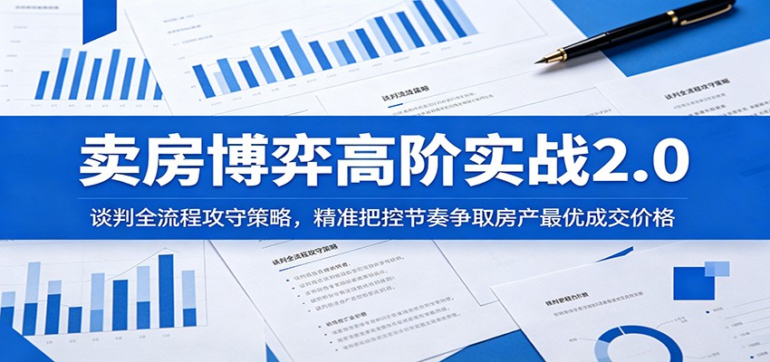 卖房博弈高阶实战2.0:谈判全流程攻守策略,精准把控节奏争取房产最优成交价格-来友网创