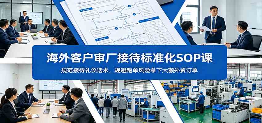 海外客户审厂接待标准化SOP课:规范接待礼仪话术,规避跑单风险拿下大额外贸订单-来友网创