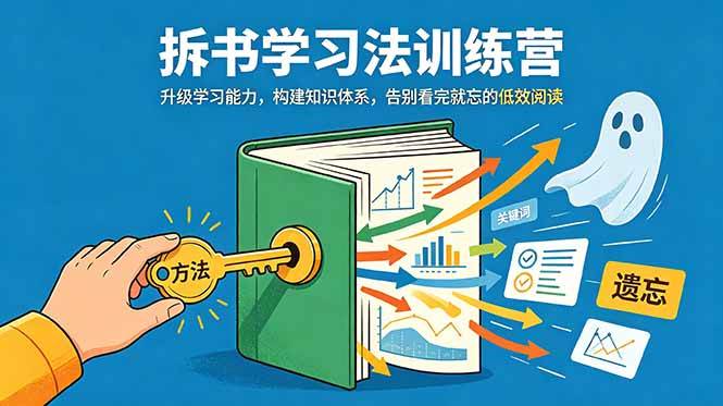 (18874期)拆书学习法训练营,升级学习能力,构建知识体系,,告别看完就忘的低效阅读-来友网创