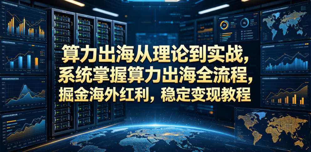 算力出海从理论到实战,系统掌握算力出海全流程,掘金海外红利,稳定变现教程-来友网创