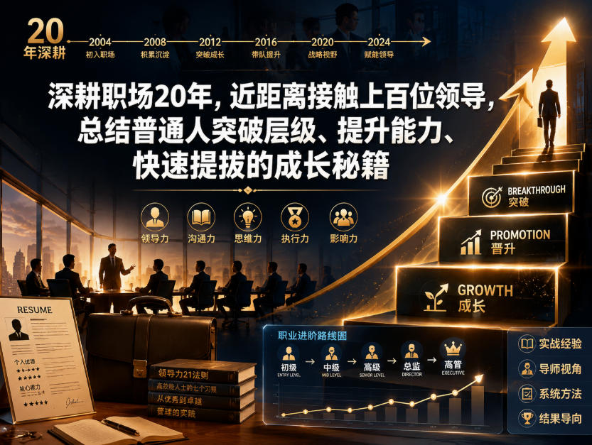 付费文章:深耕职场20年,近距离接触上百位领导,总结普通人突破层级、提升能力、快速提拔的成长秘籍(全网独家干货)-来友网创