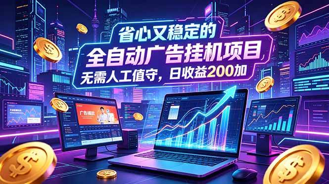 (18899期)全自动广告挂机项目,全程无需人工值守。稳定创收每日收益200+-来友网创