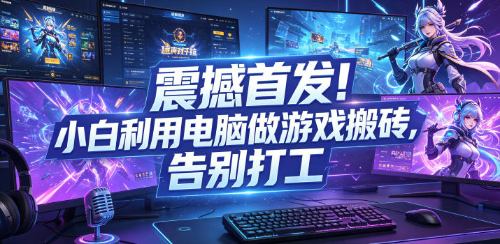 震撼首发!小白利用电脑做游戏搬砖,告别打工【揭秘】-来友网创