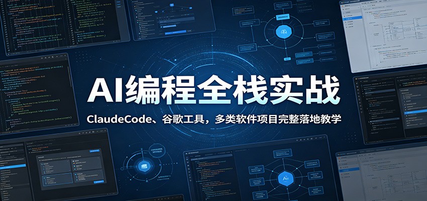 AI编程全栈实战:ClaudeCode、谷歌工具,多类软件项目完整落地教学-来友网创