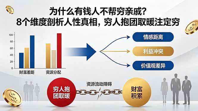 (18932期)付费文章:为什么有钱人不帮穷亲戚?8个维度剖析人性真相,穷人抱团取暖注定穷-来友网创
