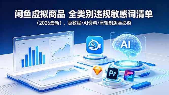 (18961期)闲鱼虚拟商品 全类别违规敏感词清单(2026最新),卖教程/AI资料/剪辑制版类必避-来友网创