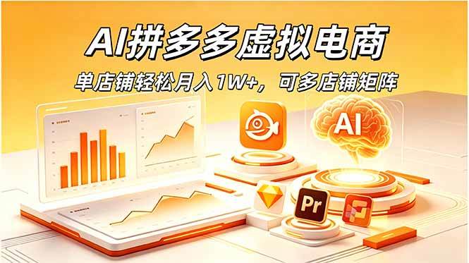 (18987期)AI拼多多虚拟电商,单店铺轻松月入1W+,可多店铺矩阵-来友网创