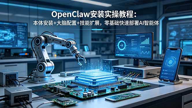 (18982期)OpenClaw安装实操教程:本体安装+大脑配置+技能扩展,零基础快速部署AI智能体-来友网创
