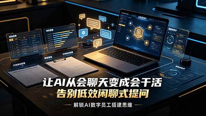 (19130期)让AI从会聊天变成会干活,告别低效闲聊式提问,解锁AI数字员工搭建思维-来友网创