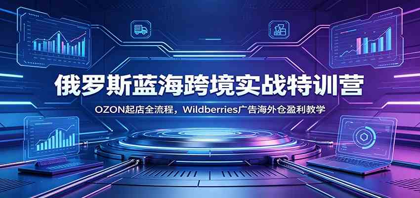 俄罗斯蓝海跨境实战特训营:OZON起店全流程,Wildberries广告海外仓盈利教学-来友网创