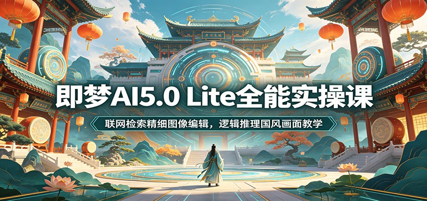 即梦AI5.0 Lite全能实操课:联网检索精细图像编辑,逻辑推理国风画面教学-来友网创