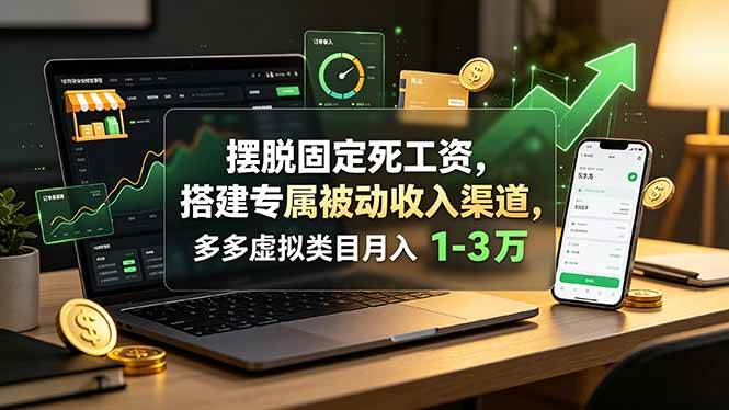 (19166期)摆脱固定死工资,搭建专属被动收入渠道,多多虚拟类目月入 1-3 万-来友网创