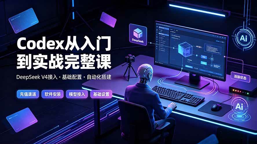 (19257期)Codex从入门到实战完整课|充值·安装·接入DeepSeek,记忆·插件·Skill·CLI·MCP全拆解-来友网创