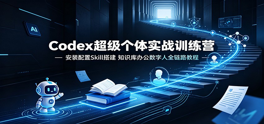 Codex超级个体实战训练营:安装配置Skill搭建,知识库办公数字人全链路教程-来友网创