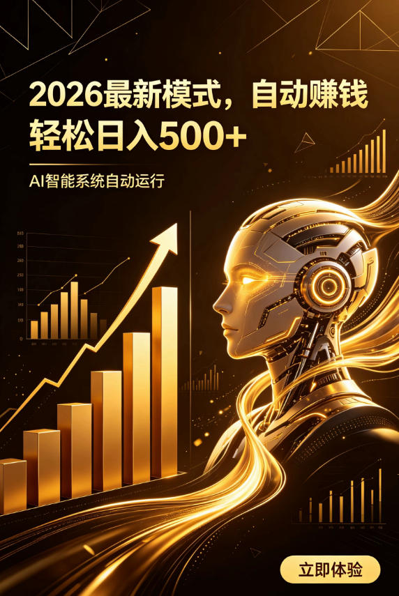 AI智能广告,自动賺钱新模式,轻松日入500+,主业副业都可做,适合任何人群【揭秘】-来友网创