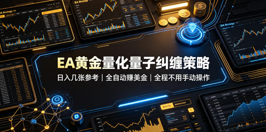 EA黄金量化量子纠缠策略,日入几张,全自动賺美金,全程不用手动操作!【揭秘】-来友网创