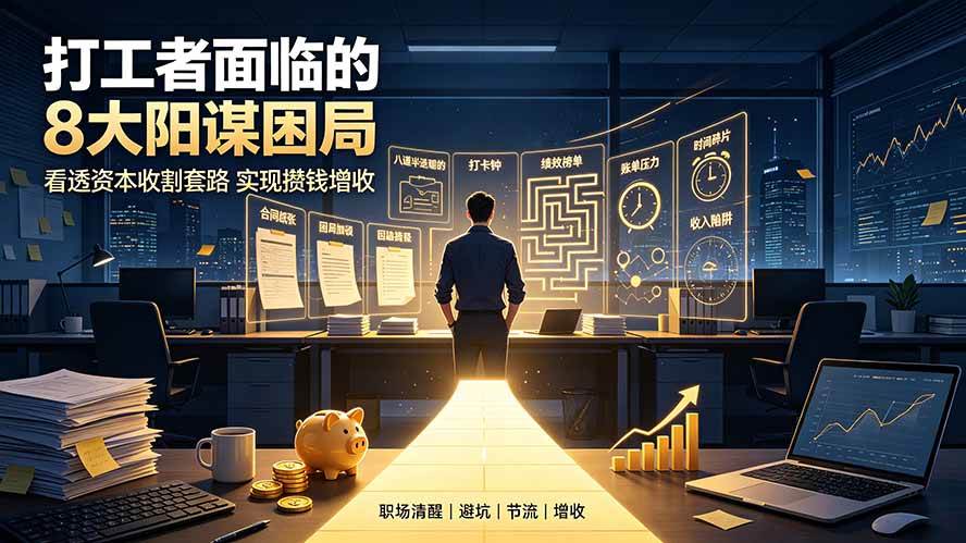 (19448期)付费文章:打工者面临的8大阳谋困局,看透资本收割套路实现攒钱增收-来友网创