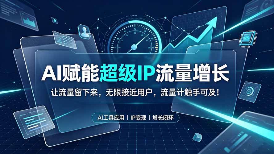 (19453期)AI赋能超级IP流量增长:让流量留下来,无限接近用户,流量计触手可及!-来友网创
