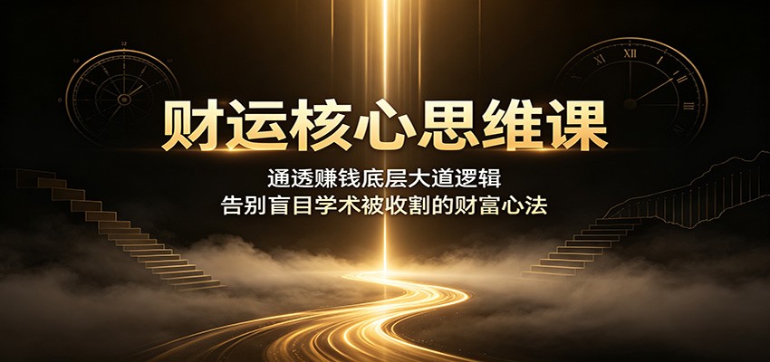 财运核心思维课:通透赚钱底层大道逻辑,告别盲目学术被收割的财富心法-来友网创
