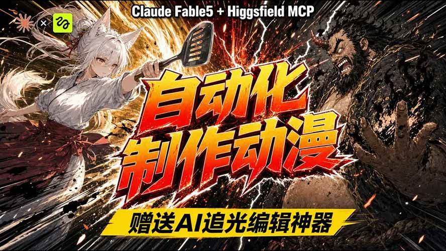 (19477期)AI自动化动漫制作!Claude Fable 5接入Higgsfield MCP,直接生成完整创意内容-来友网创