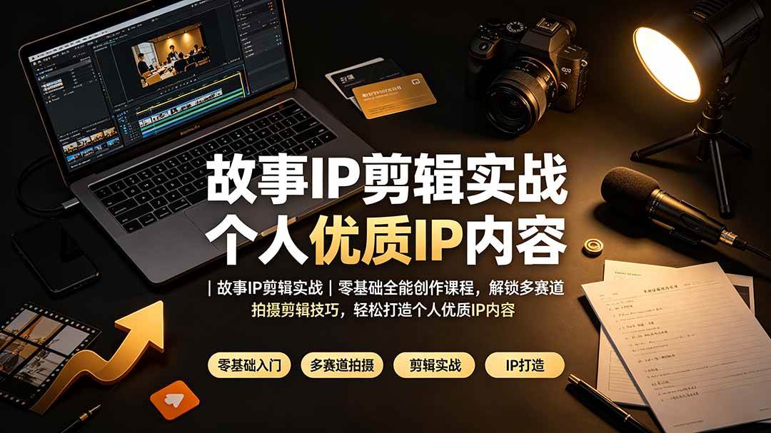 (19550期)故事IP剪辑实战|零基础全能创作课程,解锁多赛道拍摄剪辑技巧,轻松打造个人优质IP内容-来友网创