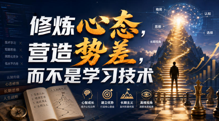 付费文章:修炼心态,营造势差,而不是学习技术-来友网创