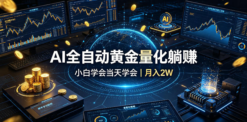 AI全自动黄金量化躺赚:小白学会当天学会,月入2W!-来友网创