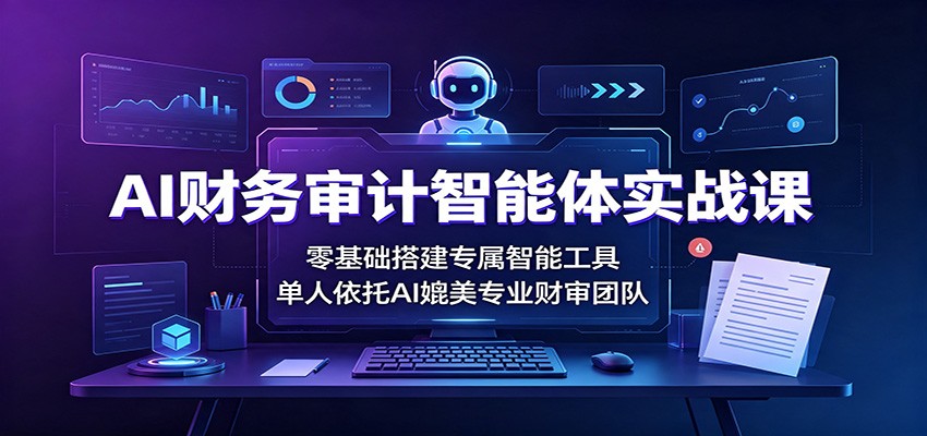 AI财务审计智能体实战课:零基础搭建专属智能工具,单人依托AI媲美专业财审团队-来友网创