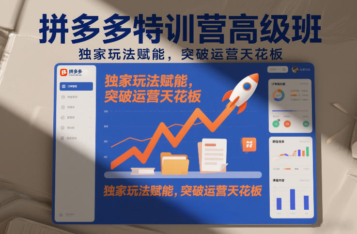 拼多多特训营高阶班,独家玩法赋能,突破运营天花板(更新260804)-来友网创