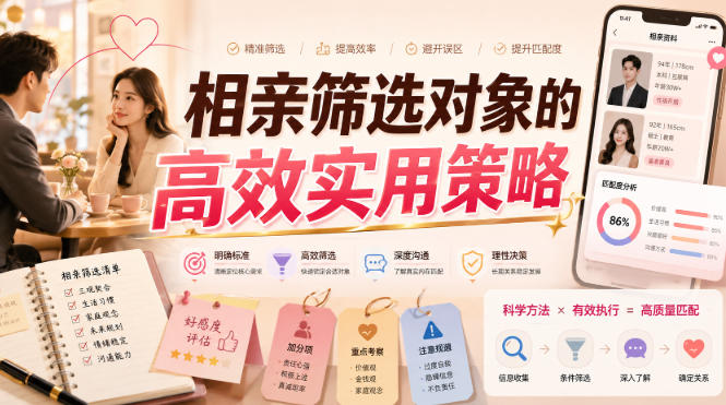 付费文章:相亲筛选对象的高效实用策略-来友网创