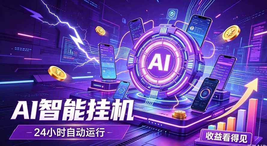 (19755期)AI智能广告挂机,躺赚新模式 设备托管运行,解放双手持续变现-来友网创