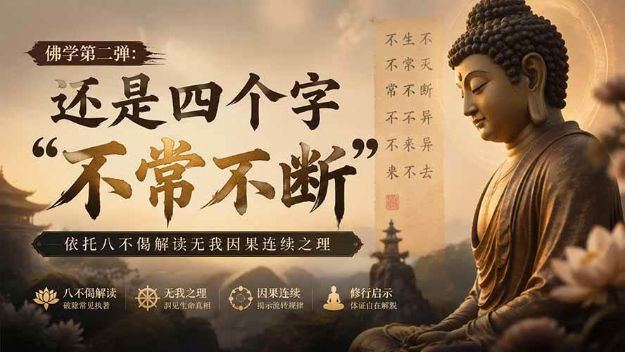 (19779期)付费文章:佛学第二弹:还是四个字“不常不断”依托八不偈解读无我因果连续之理-来友网创