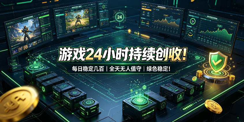 游戏24小时持续创收!每日稳定几百,全天无人值守,绿色稳定!【揭秘】-来友网创