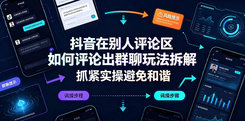 抖音在别人评论区如何评论出群聊玩法拆解,抓紧实操避免和谐-来友网创