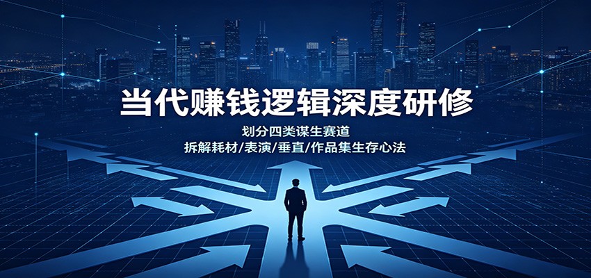 当代赚钱逻辑深度研修:划分四类谋生赛道,拆解耗材/表演/垂直/作品集生存心法-来友网创