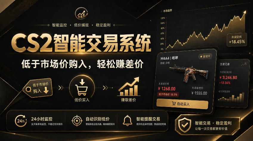 CS2智能交易系统,轻松賺差价|自动运行,无需自己挂G|数据支持任何形式验证【揭秘】-来友网创