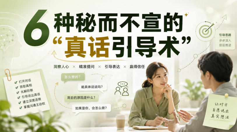 付费文章:6种秘而不宣的“真话引导术”-来友网创