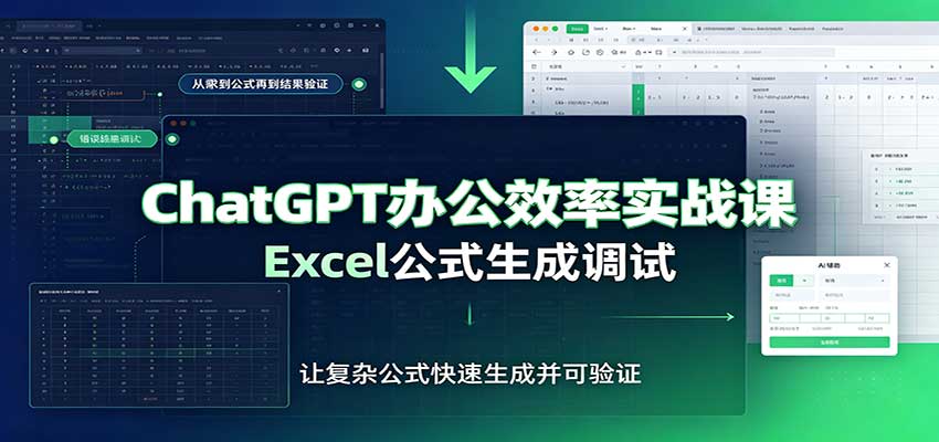 ChatGPT办公效率实战课:提示词技巧,Excel公式生成调试,文档编写教程-来友网创