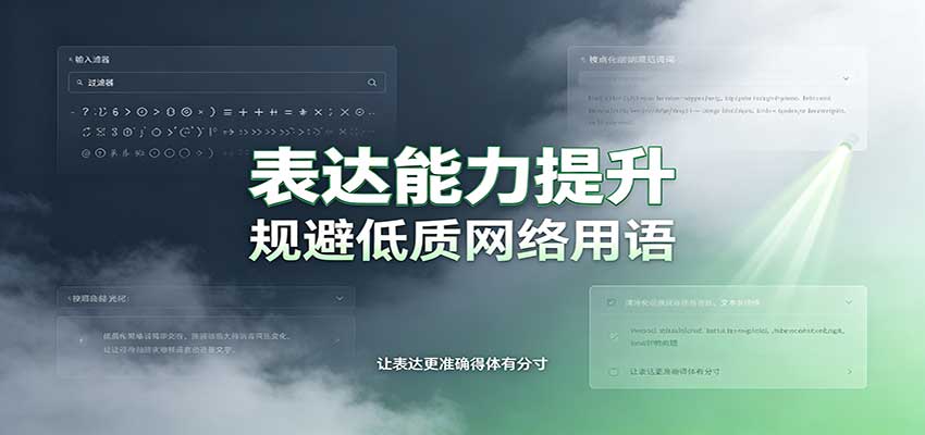 表达能力提升:语言塑造思想逻辑,规避低质网络用语,强化心智感知-来友网创