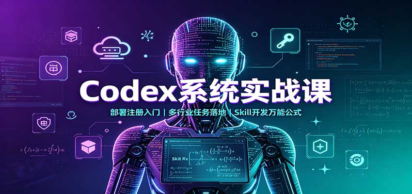Codex系统实战课:部署注册入门,多行业任务落地,Skill开发万能公式-来友网创
