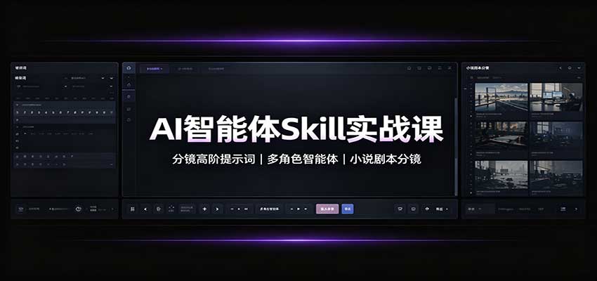 AI智能体Skill实战课:分镜高阶提示词,多角色智能体,小说剧本分镜-来友网创