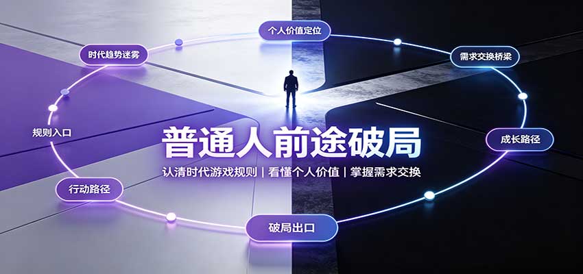 普通人前途破局:认清时代游戏规则,看懂个人价值,掌握需求交换-来友网创