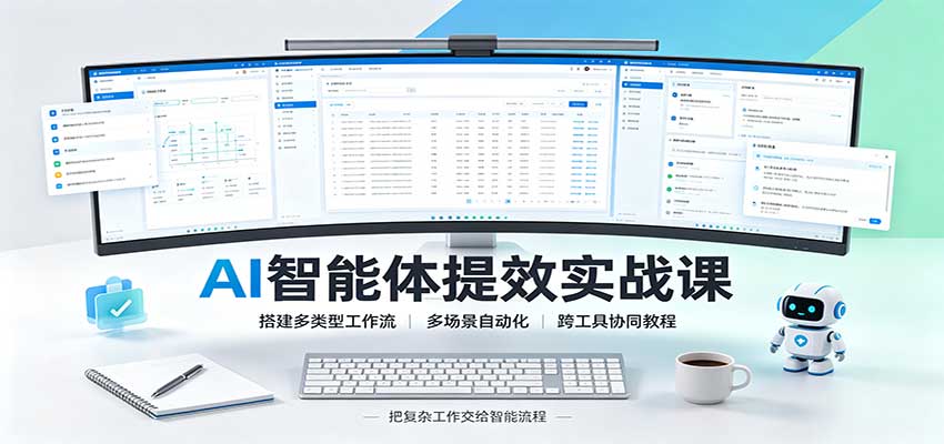 AI智能体提效实战课:搭建多类型工作流,多场景自动化,跨工具协同教程-来友网创