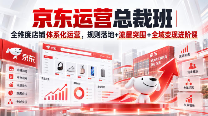 京东运营总裁班|全维度店铺体系化运营,规则落地+流量突围+全域变现进阶课-来友网创