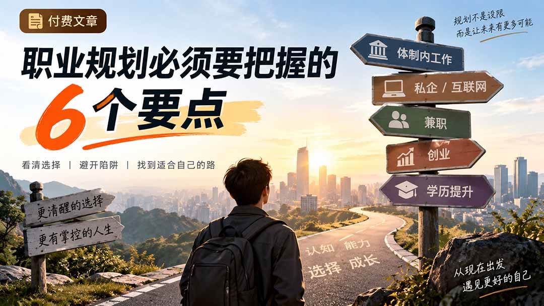 (20422期)付费文章:职业规划必须要把握的6个要点-来友网创