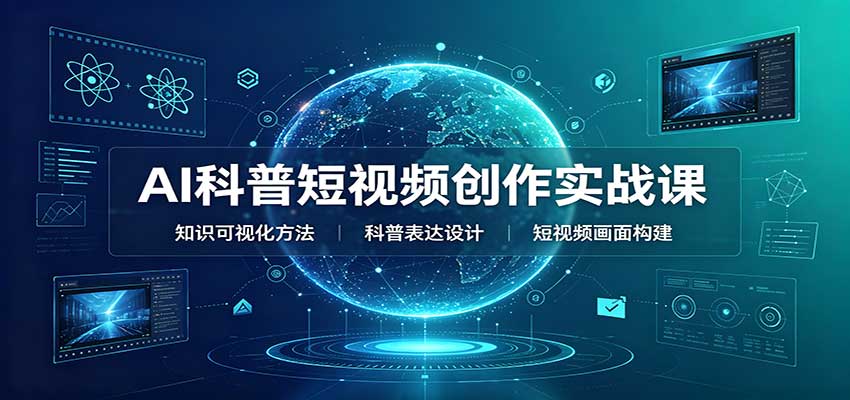 AI科普短视频创作实战课:配套要点文档,文案与视频提示词模板教学-来友网创