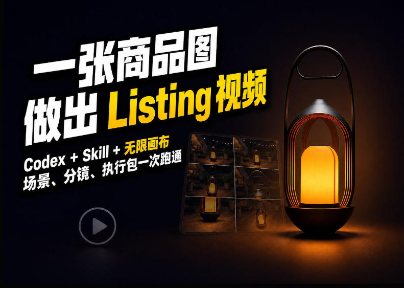 Codex+无限画布,把一张商品图变成可执行的Amazon Listing视频-来友网创