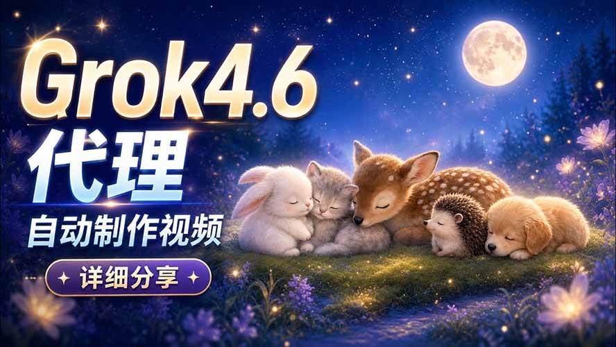 (20560期)Grok 4.6 代理自动制作视频!从提示词到成片全流程详细分享|AI Agent 实操分享-来友网创