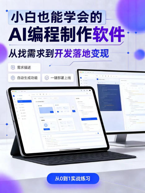 手把手教会你ai编程制作软件到变现全路径,零基础小白轻松上手,从找需求到开发落地变现【揭秘】-来友网创